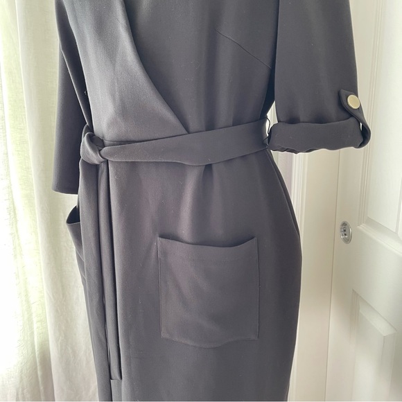 NWT Madeleine Black Dress With 3/4 Length Sleeves, Size 14 - Picture 7 of 14